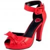 A7725L Womens Red Gathered Front Peep Toe - *FINAL SALE/NON-RETURNABLE
