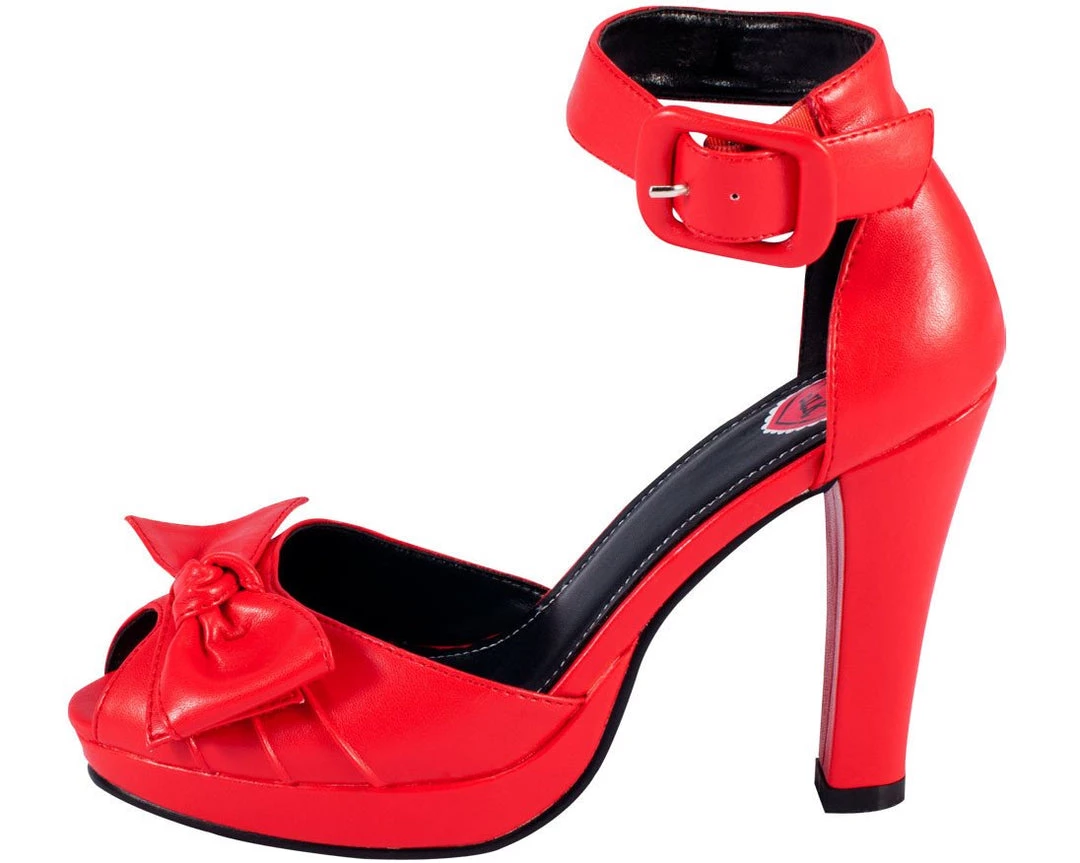 A7725L Womens Red Gathered Front Peep Toe - *FINAL SALE/NON-RETURNABLE 2 A7725L Womens Red Gathered Front Peep Toe - *FINAL SALE/NON-RETURNABLE