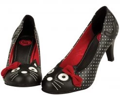 A8173L Womens Polka Dot Kitty Heel