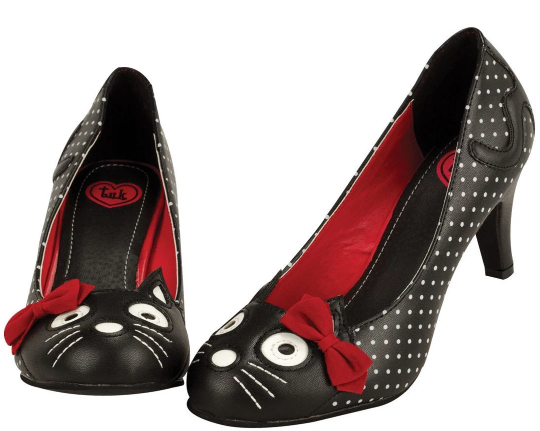 A8173L Womens Polka Dot Kitty Heel 2 A8173L Womens Polka Dot Kitty Heel