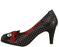 A8173L Womens Polka Dot Kitty Heel 7 A8173L Womens Polka Dot Kitty Heel