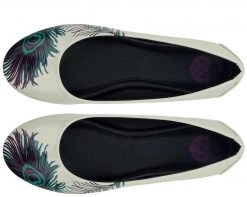 A8570L Womens Peacock Feather Flats *ALL ITEMS FINAL SALE/NON-RETURNABLE*