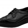 A8644 Womens Classic Pointed Wingtip Creepers