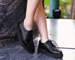 A8644 Womens Classic Pointed Wingtip Creepers 9 A8644 Womens Classic Pointed Wingtip Creepers