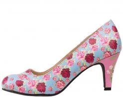 A9010L Womens Floral Mix Heel - *FINAL SALE/NON-RETURNABLE