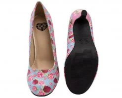 A9010L Womens Floral Mix Heel - *FINAL SALE/NON-RETURNABLE