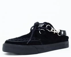 A9853 Womens Black Suede VLK Mule Sneaker