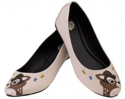 A9064L Womens Cream Deer Flats 8 A9064L Womens Cream Deer Flats