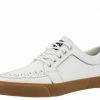 A9185 White Leather No-Ring VLK Sneaker Womens