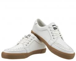 A9185 White Leather No-Ring VLK Sneaker Womens