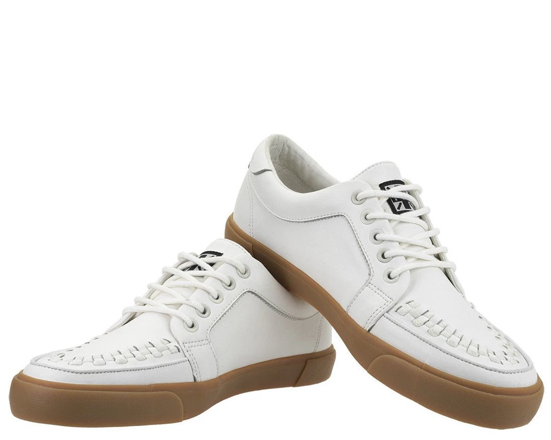 A9185 White Leather No-Ring VLK Sneaker Womens 2 A9185 White Leather No-Ring VLK Sneaker Womens