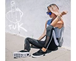 A9186 Black Twill No-Ring VLK Sneaker Womens