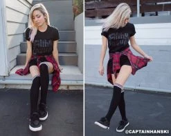 A9186 Black Twill No-Ring VLK Sneaker Womens