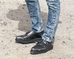 A9198 Womens Grey Rub Off Pointed Creeper 11 A9198 Womens Grey Rub Off Pointed Creeper