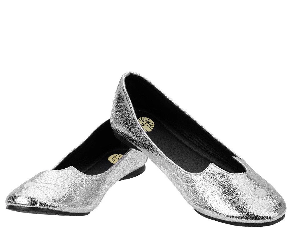 A9205L Womens Silver Crackle Sophistakitty Flat 2 A9205L Womens Silver Crackle Sophistakitty Flat