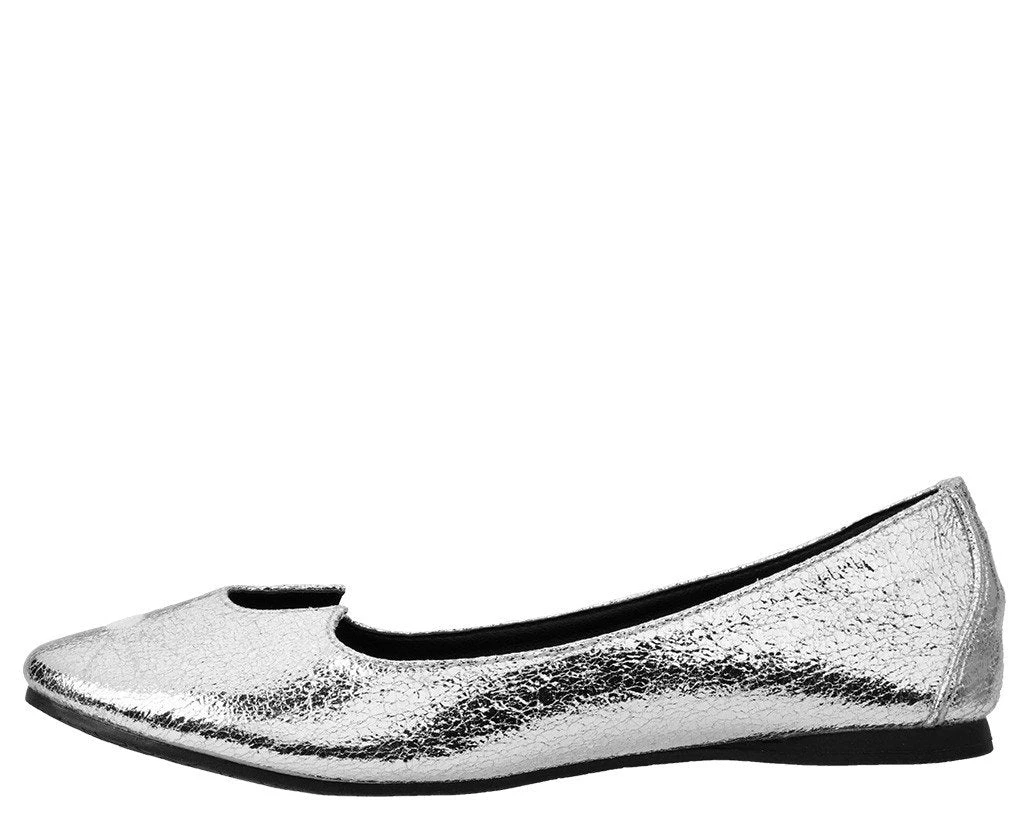 A9205L Womens Silver Crackle Sophistakitty Flat 3 A9205L Womens Silver Crackle Sophistakitty Flat