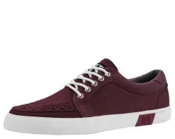 T.U.K. Footwear Outlet store 23 A9241 Mens Burgundy Twill No-Ring VLK Sneaker - *FINAL SALE/NON-RETURNABLE
