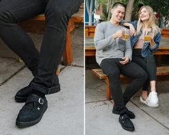 A9270 Black Stingray Pointed Buckle Creeper 10 A9270 Black Stingray Pointed Buckle Creeper