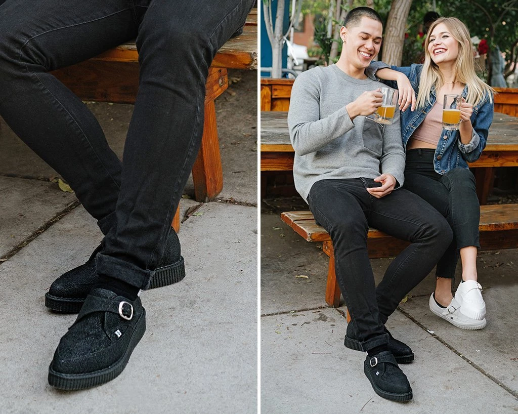 A9270 Black Stingray Pointed Buckle Creeper 5 A9270 Black Stingray Pointed Buckle Creeper