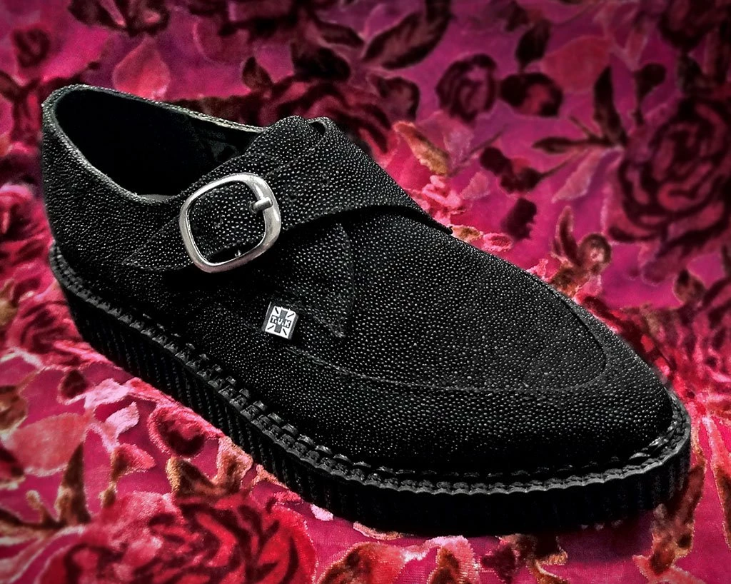 A9270 Black Stingray Pointed Buckle Creeper 6 A9270 Black Stingray Pointed Buckle Creeper