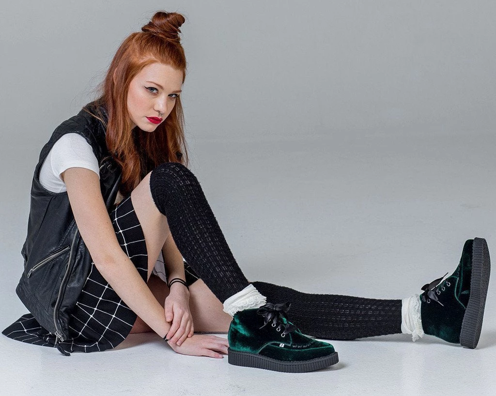 A9271 Emerald Velvet Pointed Boot Womens 5 A9271 Emerald Velvet Pointed Boot Womens