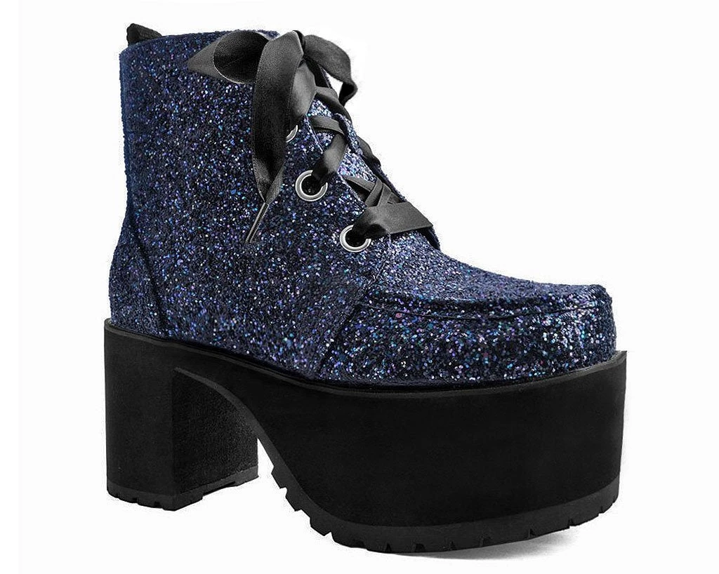 A9274L Black Jewels Glitter Nosebleed Boot Womens 7 A9274L Black Jewels Glitter Nosebleed Boot Womens