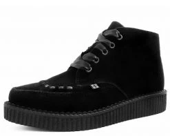 A9307 Womens Black Velvet Pointed Boot