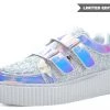 A9368 Womens Iridescent Double Velcro Casbah Creeper