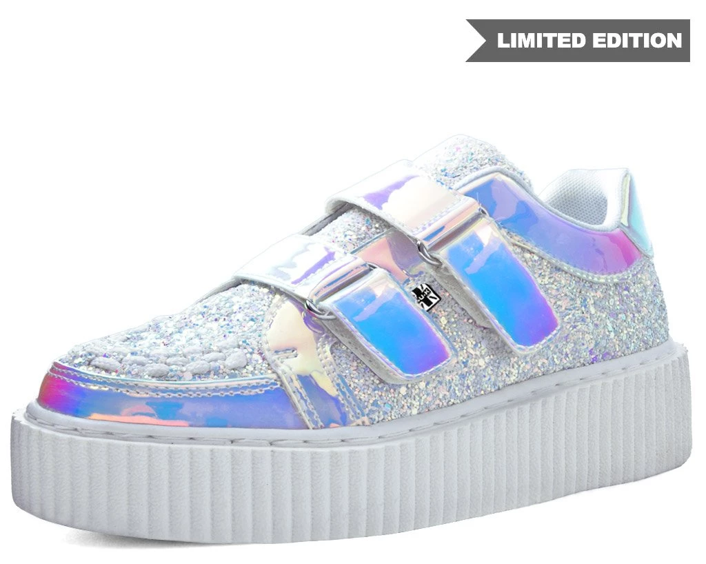 A9368 Womens Iridescent Double Velcro Casbah Creeper 1 A9368 Womens Iridescent Double Velcro Casbah Creeper