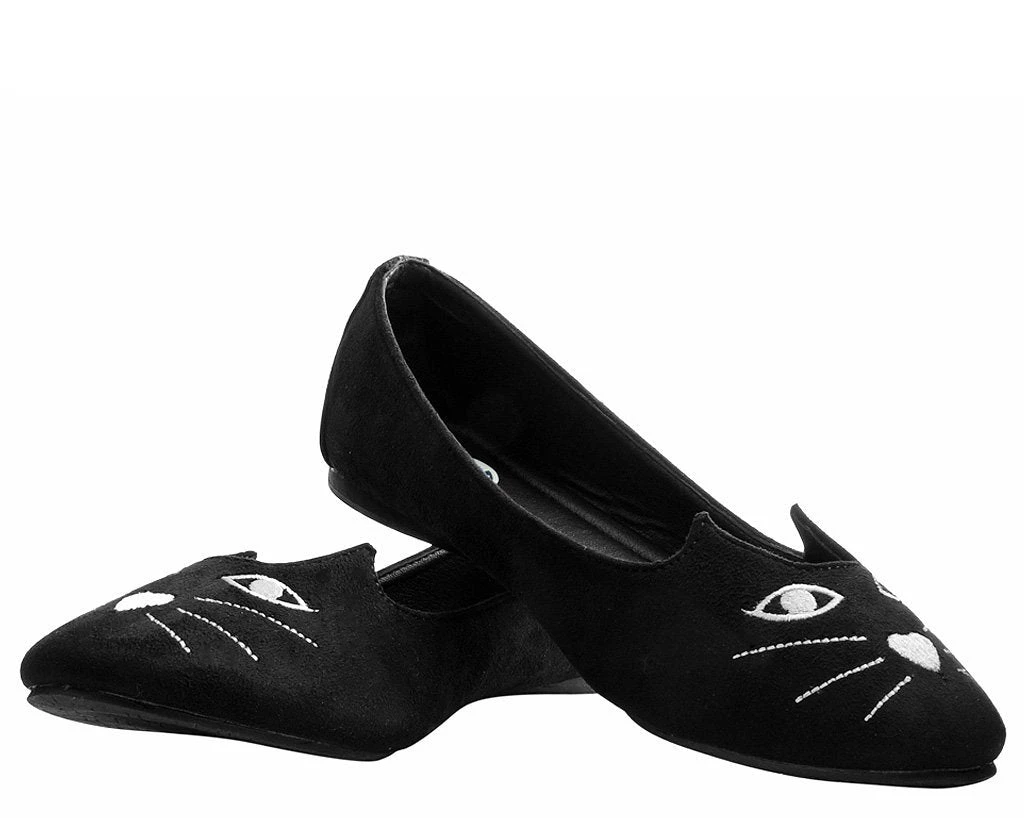 A9392L Black Coy Kitty Flat *ALL ITEMS FINAL SALE/NON-RETURNABLE* 3 A9392L Black Coy Kitty Flat *ALL ITEMS FINAL SALE/NON-RETURNABLE*