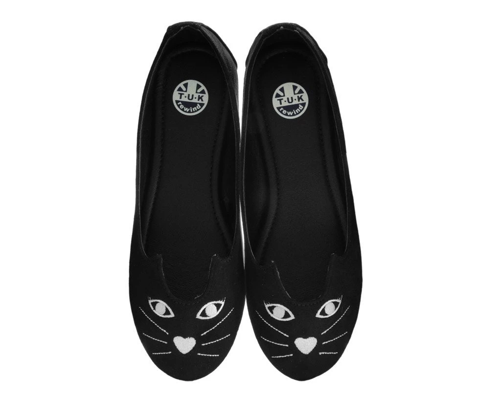 A9392L Black Coy Kitty Flat *ALL ITEMS FINAL SALE/NON-RETURNABLE* 1 A9392L Black Coy Kitty Flat *ALL ITEMS FINAL SALE/NON-RETURNABLE*