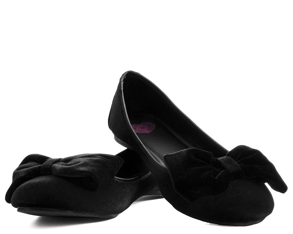 A9431L Black Velvet Oversized Bow Flat CLEARANCE 3 A9431L Black Velvet Oversized Bow Flat CLEARANCE