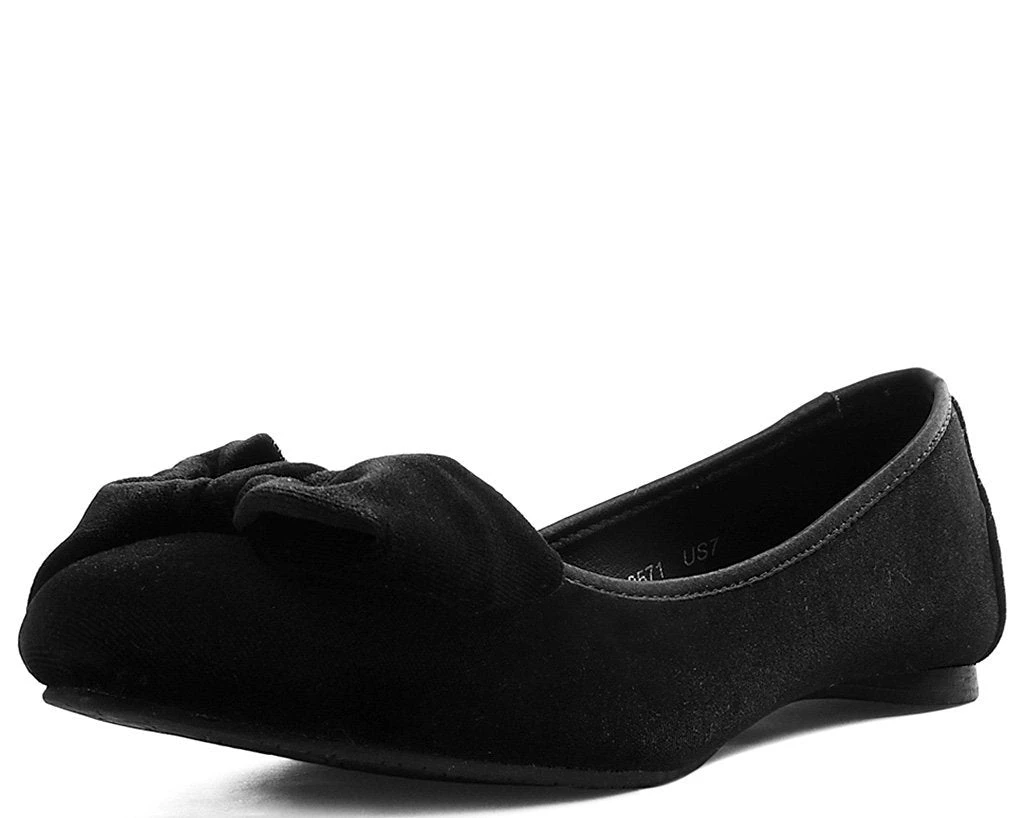 A9431L Black Velvet Oversized Bow Flat CLEARANCE 2 A9431L Black Velvet Oversized Bow Flat CLEARANCE