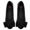 A9431L Black Velvet Oversized Bow Flat CLEARANCE