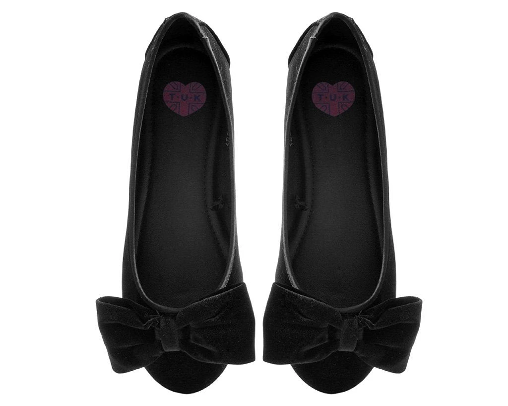 A9431L Black Velvet Oversized Bow Flat CLEARANCE 1 A9431L Black Velvet Oversized Bow Flat CLEARANCE