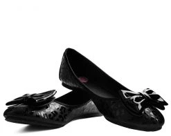 A9433L Black Leopard Patent Flat CLEARANCE