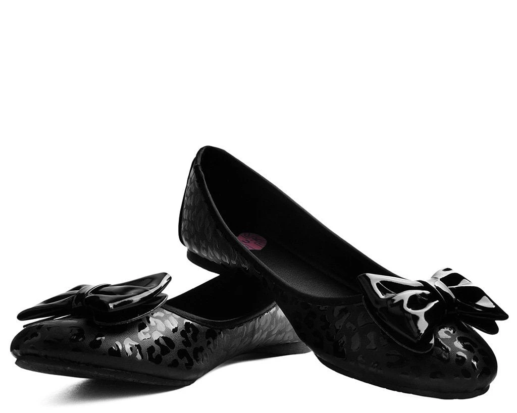 A9433L Black Leopard Patent Flat CLEARANCE 1 A9433L Black Leopard Patent Flat CLEARANCE