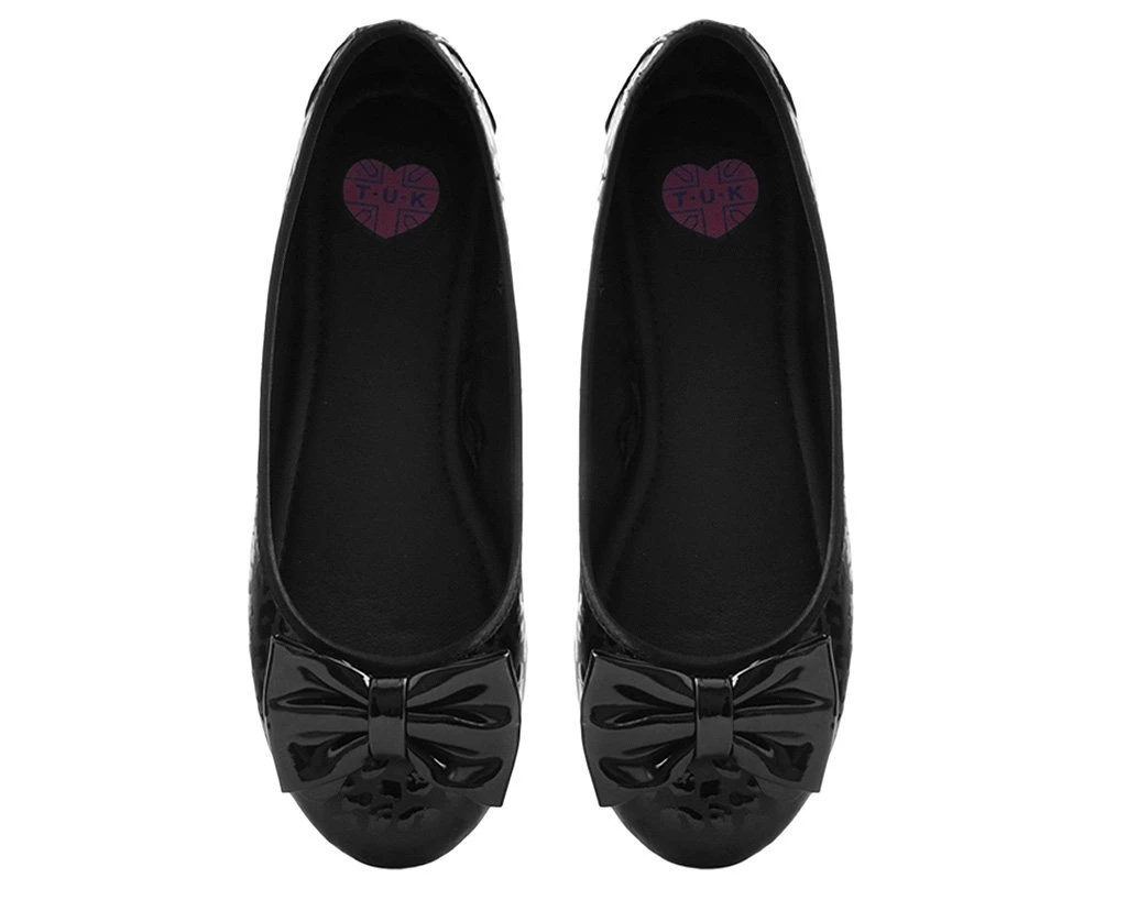 A9433L Black Leopard Patent Flat CLEARANCE 3 A9433L Black Leopard Patent Flat CLEARANCE