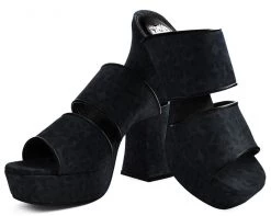 A9443L Womens Grey Leopard Strappy Marley Heel *ALL ITEMS FINAL SALE/NON-RETURNABLE*