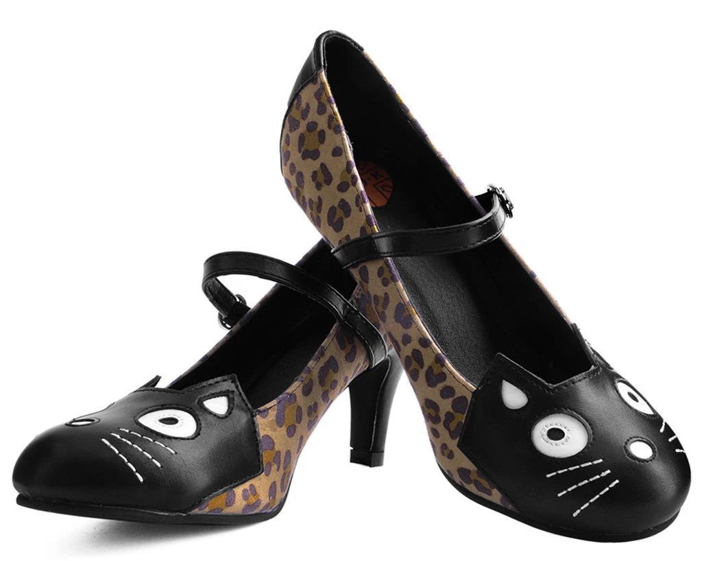 A9444L CLEARANCE Leopard Kitty Mary Jane Heel 2 A9444L CLEARANCE Leopard Kitty Mary Jane Heel