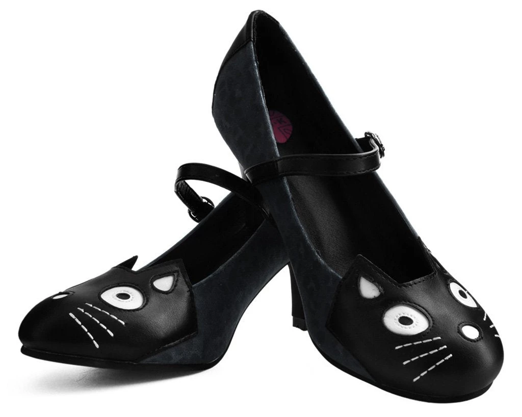 A9445L Black & Grey Leopard Kitty Mary Jane Heel CLEARANCE 2 A9445L Black & Grey Leopard Kitty Mary Jane Heel CLEARANCE