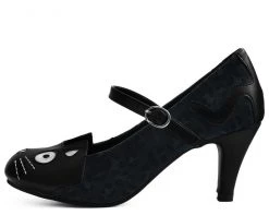 A9445L Black & Grey Leopard Kitty Mary Jane Heel CLEARANCE 6 A9445L Black & Grey Leopard Kitty Mary Jane Heel CLEARANCE