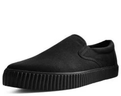 A9487 Black Basic Twill Pointed EZC Slip-On