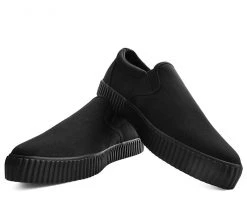 A9487 Black Basic Twill Pointed EZC Slip-On