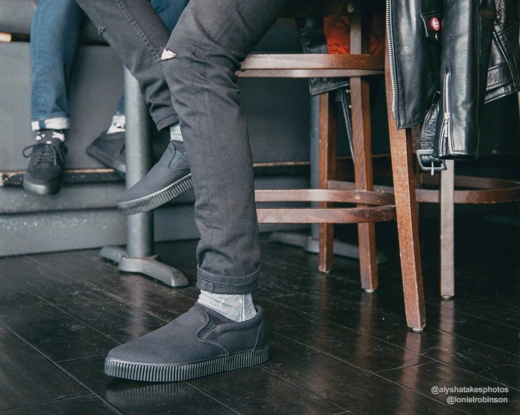 A9487 Black Basic Twill Pointed EZC Slip-On 7 A9487 Black Basic Twill Pointed EZC Slip-On