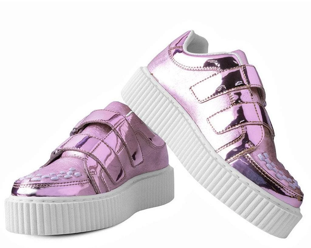 A9517 Pink Metallic Double Velcro Casbah Creeper 3 A9517 Pink Metallic Double Velcro Casbah Creeper