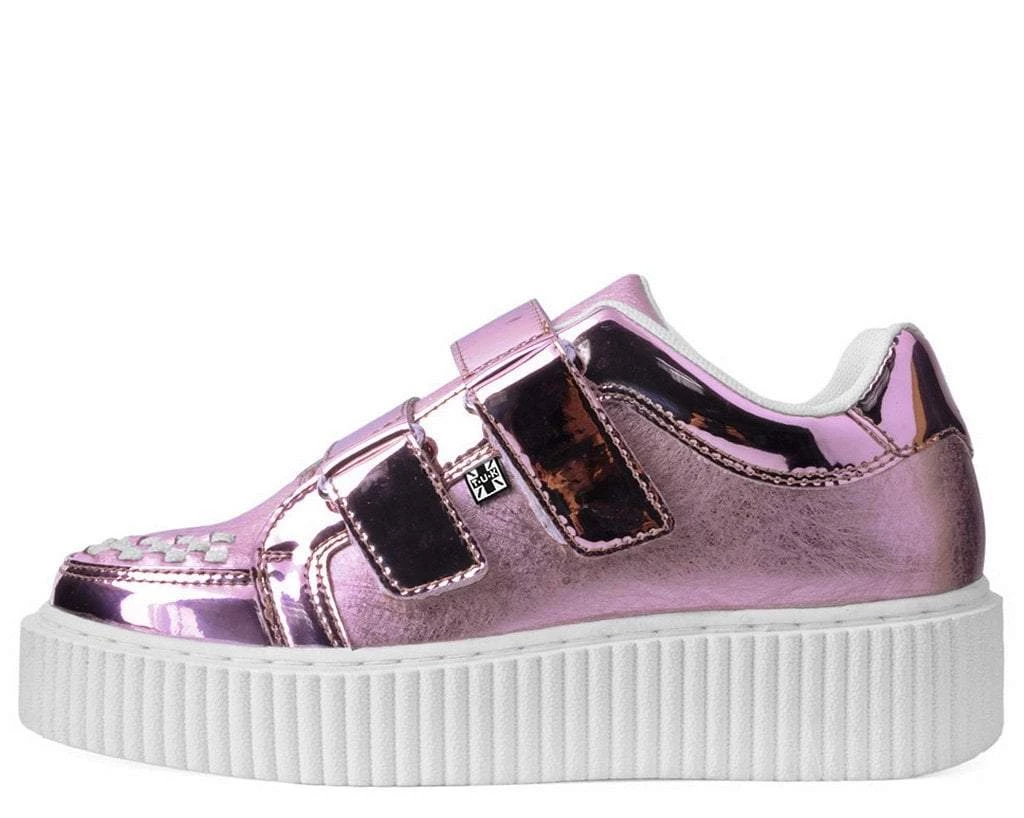A9517 Pink Metallic Double Velcro Casbah Creeper 4 A9517 Pink Metallic Double Velcro Casbah Creeper