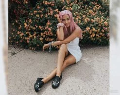 A9530L Black Kitty Slip On Sneaker Womens