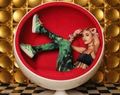 A9552 Green Hologram Reflective Stripe Casbah Creeper Womens 13 A9552 Green Hologram Reflective Stripe Casbah Creeper Womens