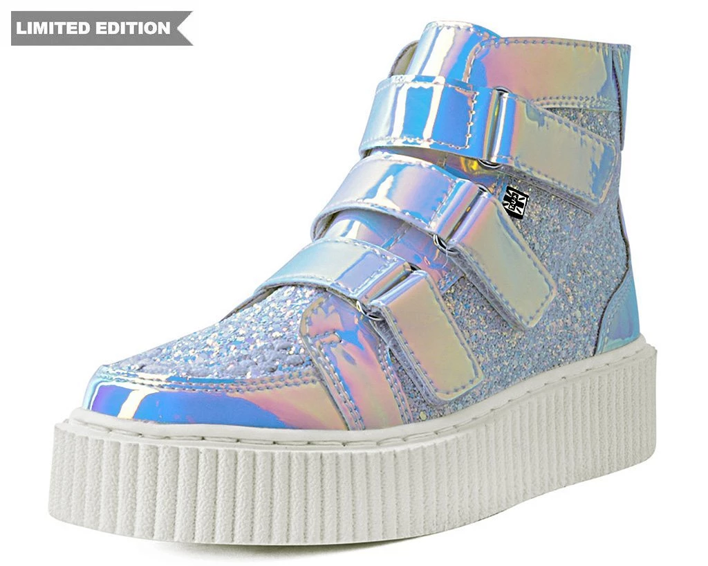A9567 Womens Ice Iridescent High Top Casbah Creeper 1 A9567 Womens Ice Iridescent High Top Casbah Creeper